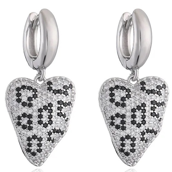 Chelsea Rose Collections Jewelry - Wild Asymmetrical Heart Earrings
